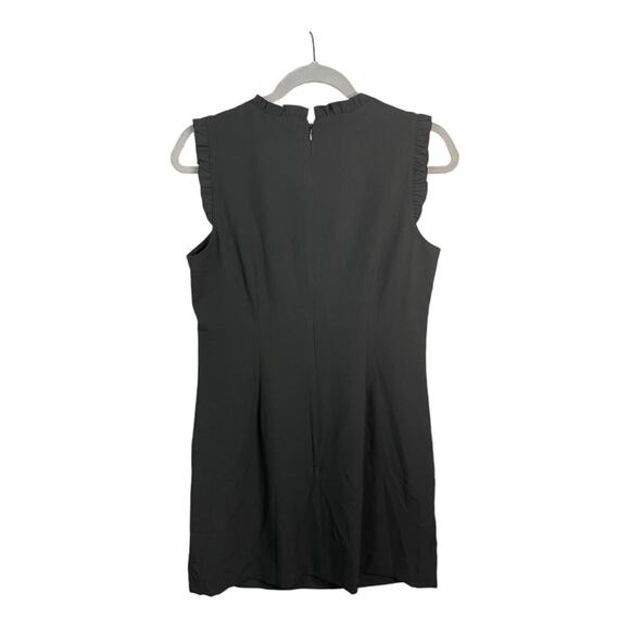 J. Crew Factory Ruffleneck Suiting Dress in Black Size Petite 6 NWT - Picture 7 of 13